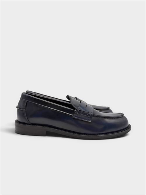 Mocassino college in pelle blu IL LACCIO | 5145001BRUSHBLU